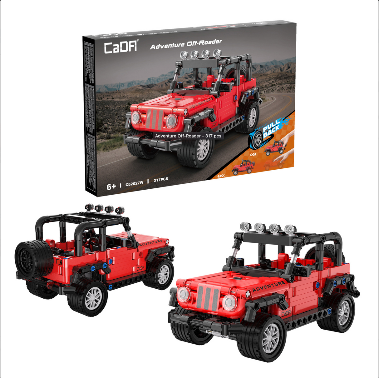 CaDA Adventure Off Roader 1:18 317 Pieces Brick Model Kit C52027W