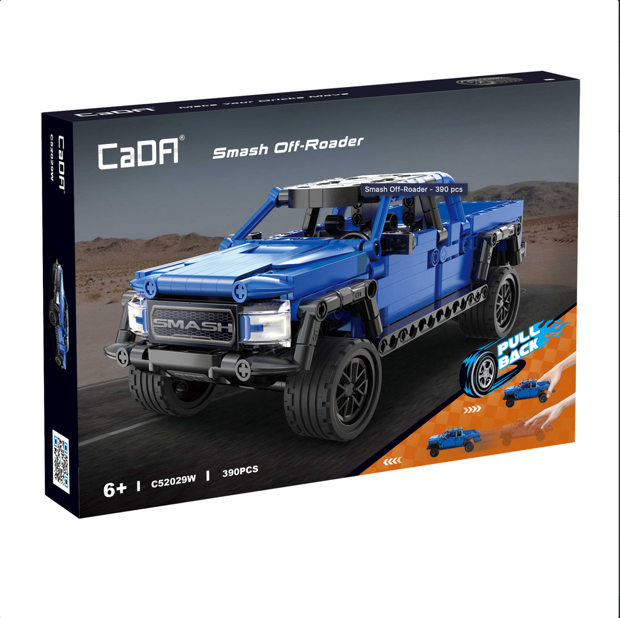 CaDA Smash Off Roader Pick Up Truck 1:18 390 Pieces Brick Model Kit C52029W