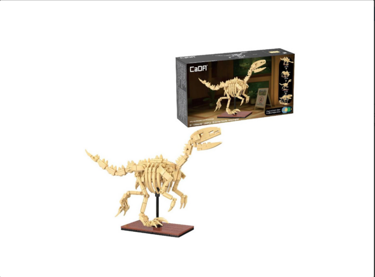 CaDA Creative Series Dinosaur Fossils: Velociraptor - 256 pcs C59014W