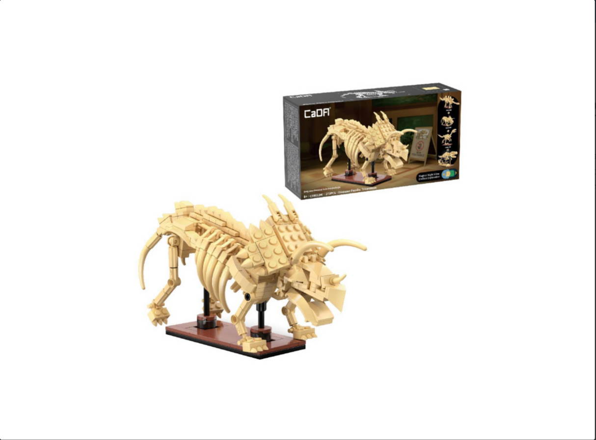 CaDA Creative Series Dinosaur Fossils: Triceratops - 272 pcs C59013W