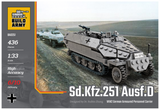 Build Army Sd. Kfz. 251 Ausf.D - WW2 German Armoured Personnel Carrier - 1:33 Scale 436 Pieces - BA0251