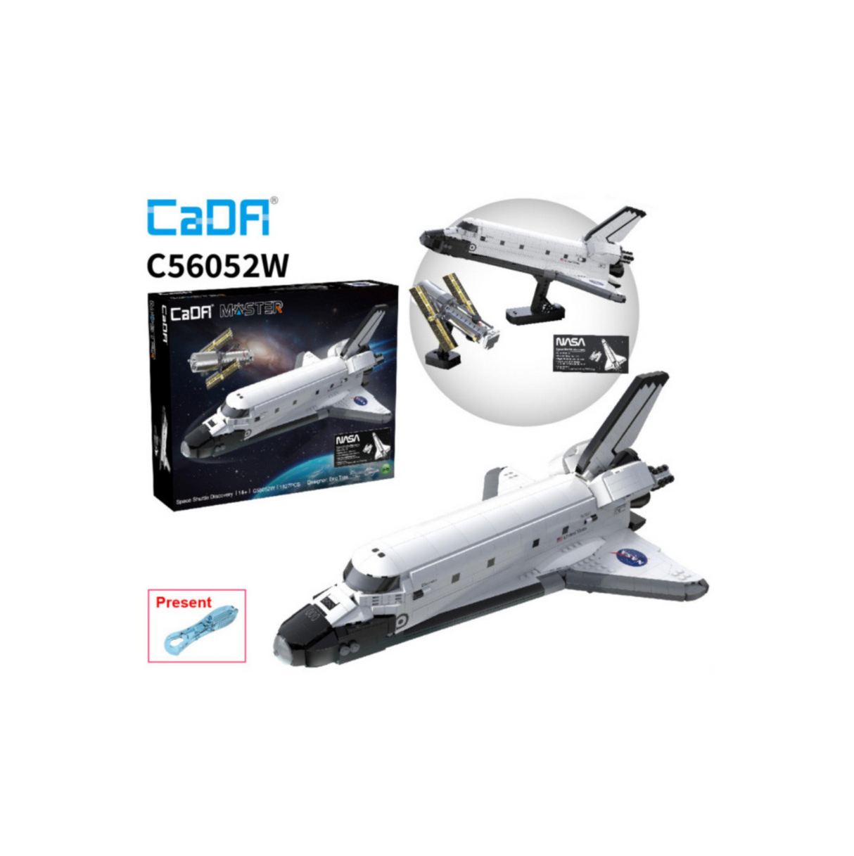 CaDA Master 1:80 NASA Space Shuttle Discovery 1827 Pieces Brick Model Kit C56052W