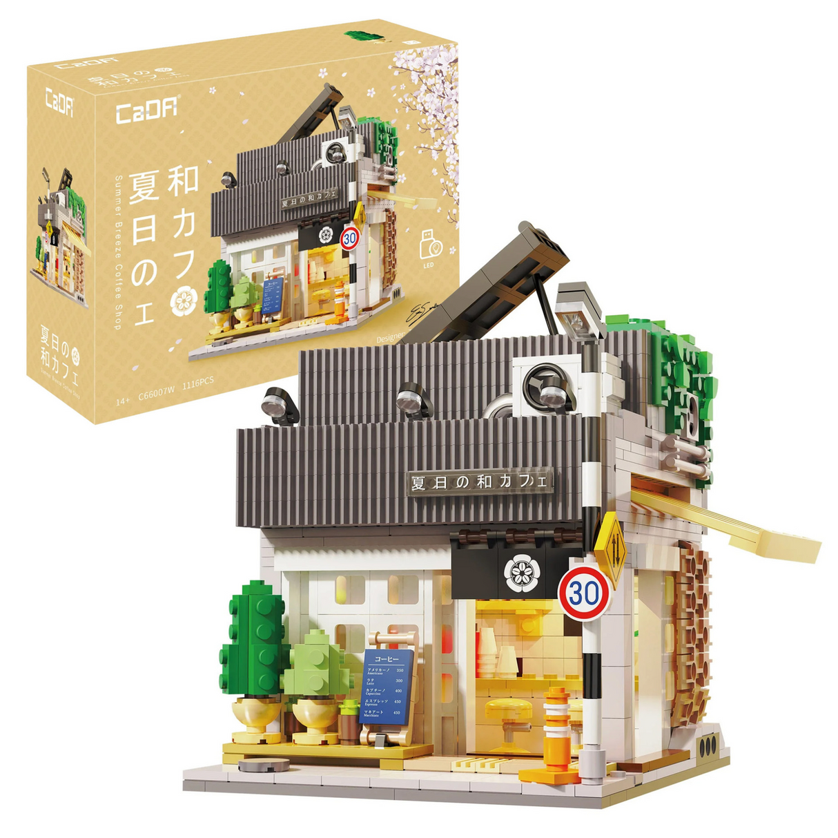 CaDA Japanese Summer Coffee House 1116 pcs Brick Model Kit C66007W