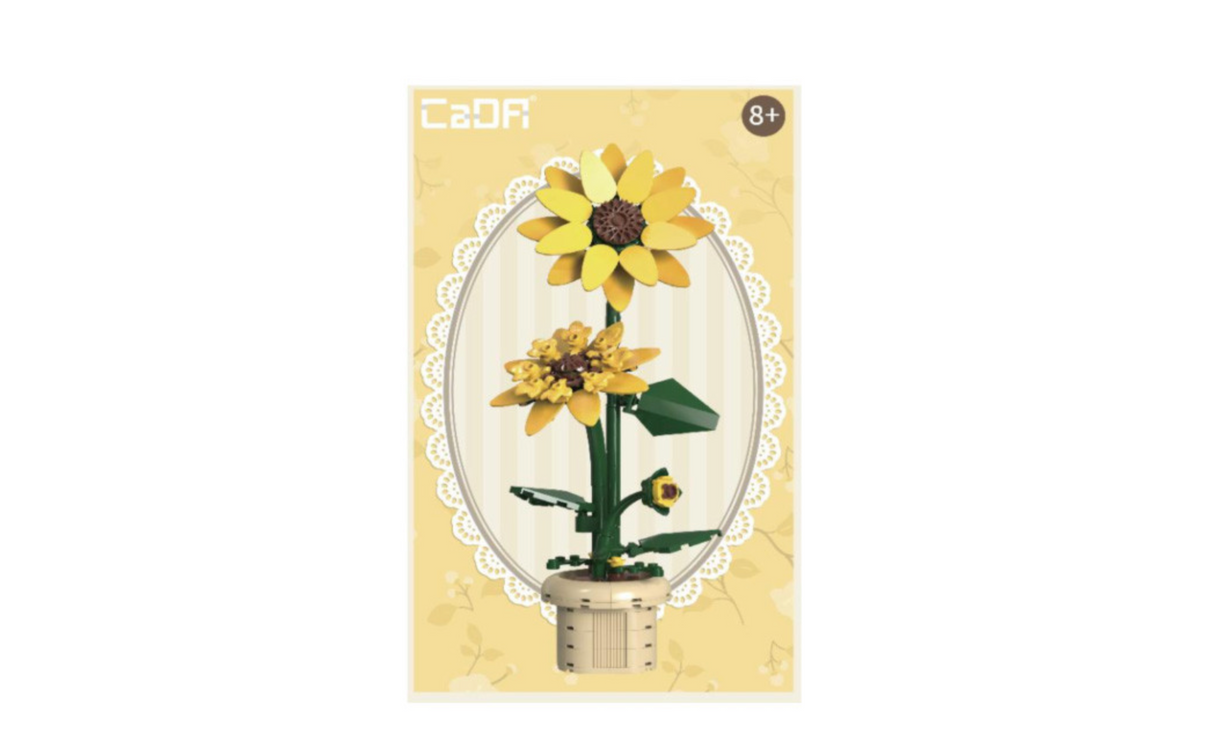 CaDA Sunflower Building Block Planter 187 pcs Brick Model Kit C59030W