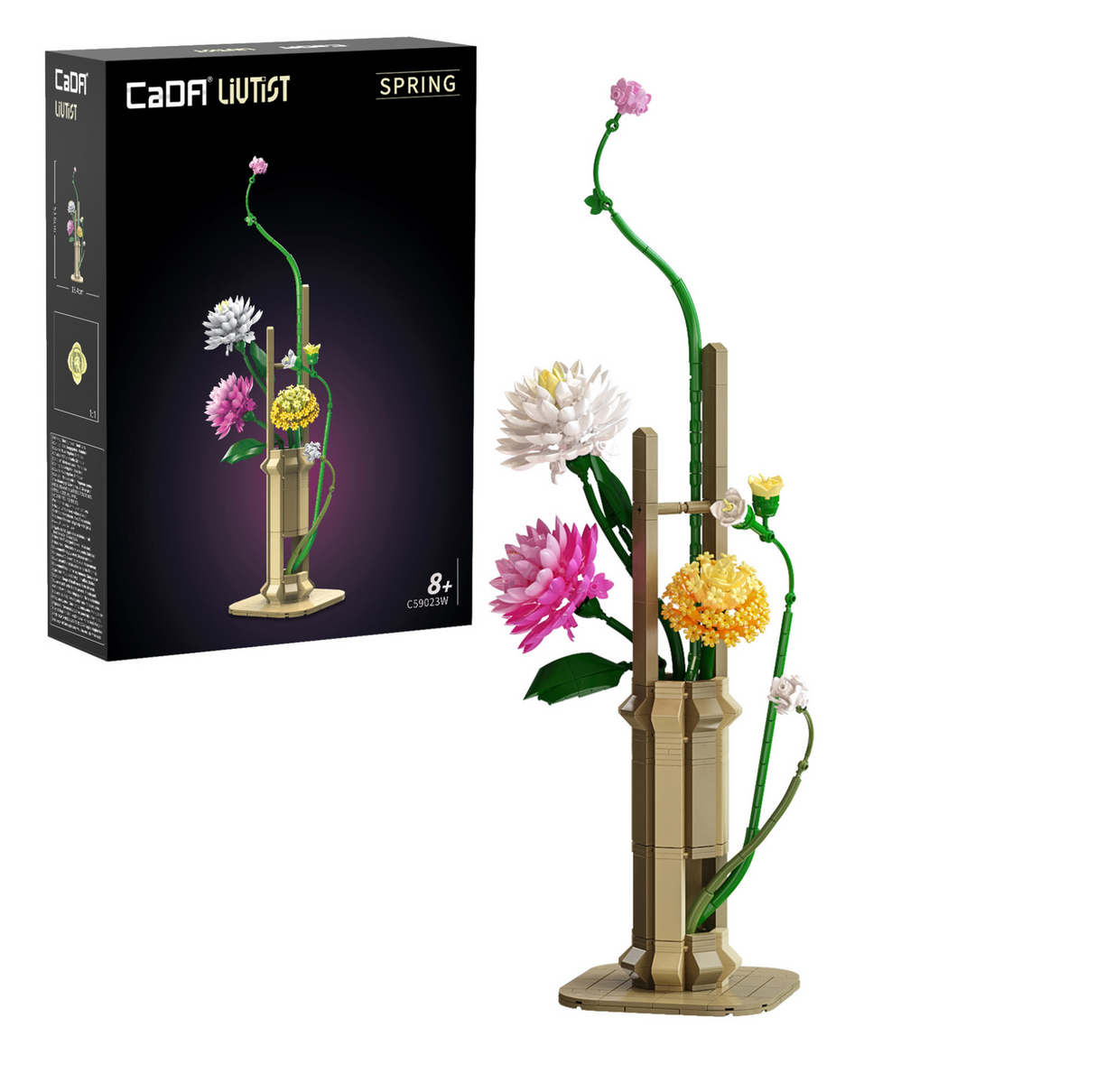 CaDA Oriental Floral Art: Spring 613 pcs Brick Model Kit C59023W