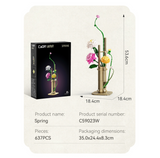 CaDA Oriental Floral Art: Spring 613 pcs Brick Model Kit C59023W