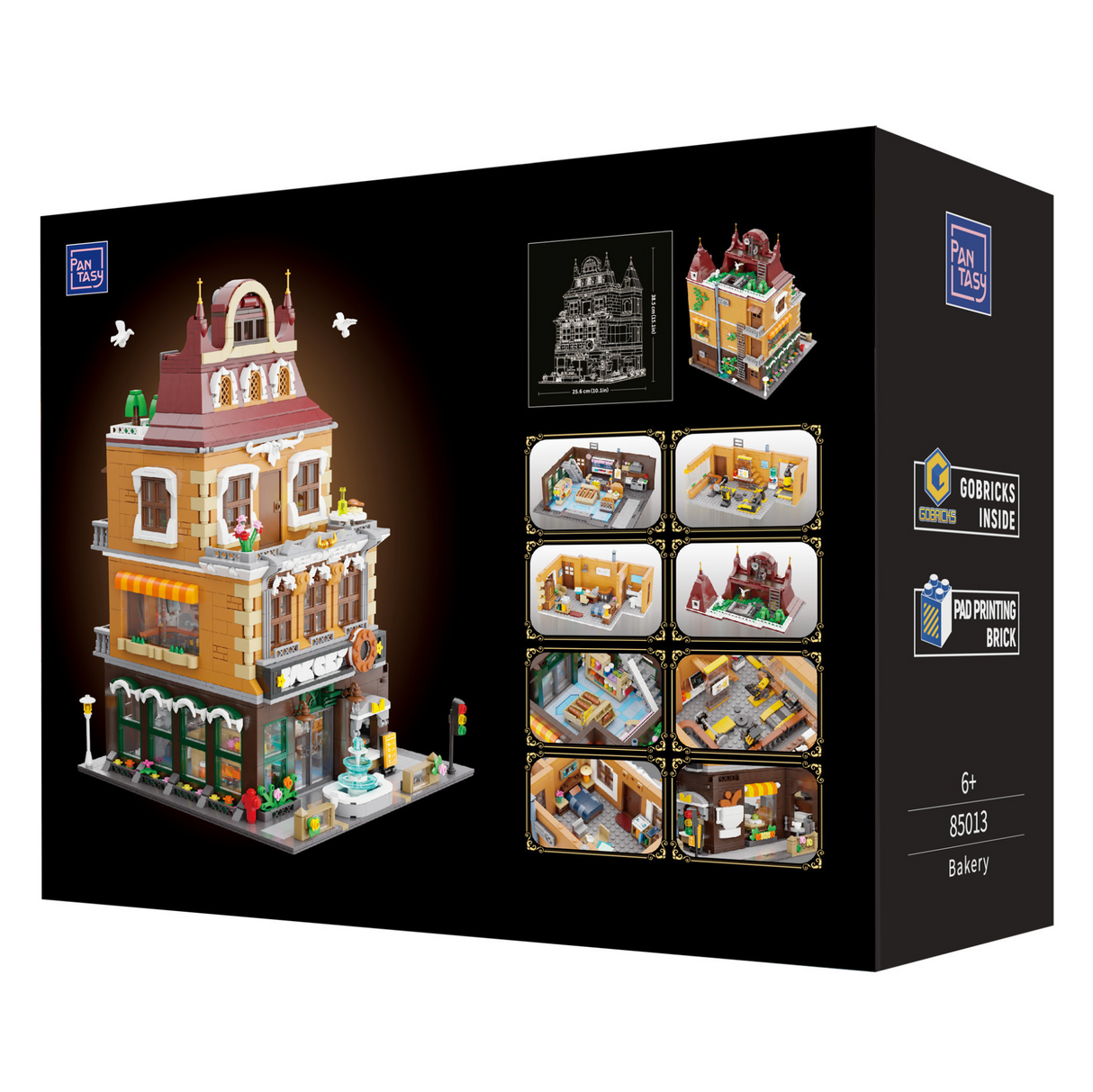 Pantasy Bakery (4-Storey Building) 2663 pcs Brick Model Kit 85013