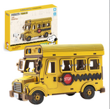 Puremind Peanuts™ Snoopy Yellow School Bus Wooden Kit 1204