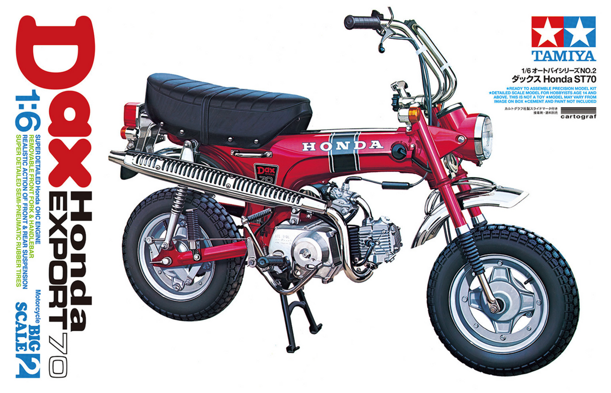 Tamiya Dax Honda EXPORT 70 1/6 Model Kit - Item #16002