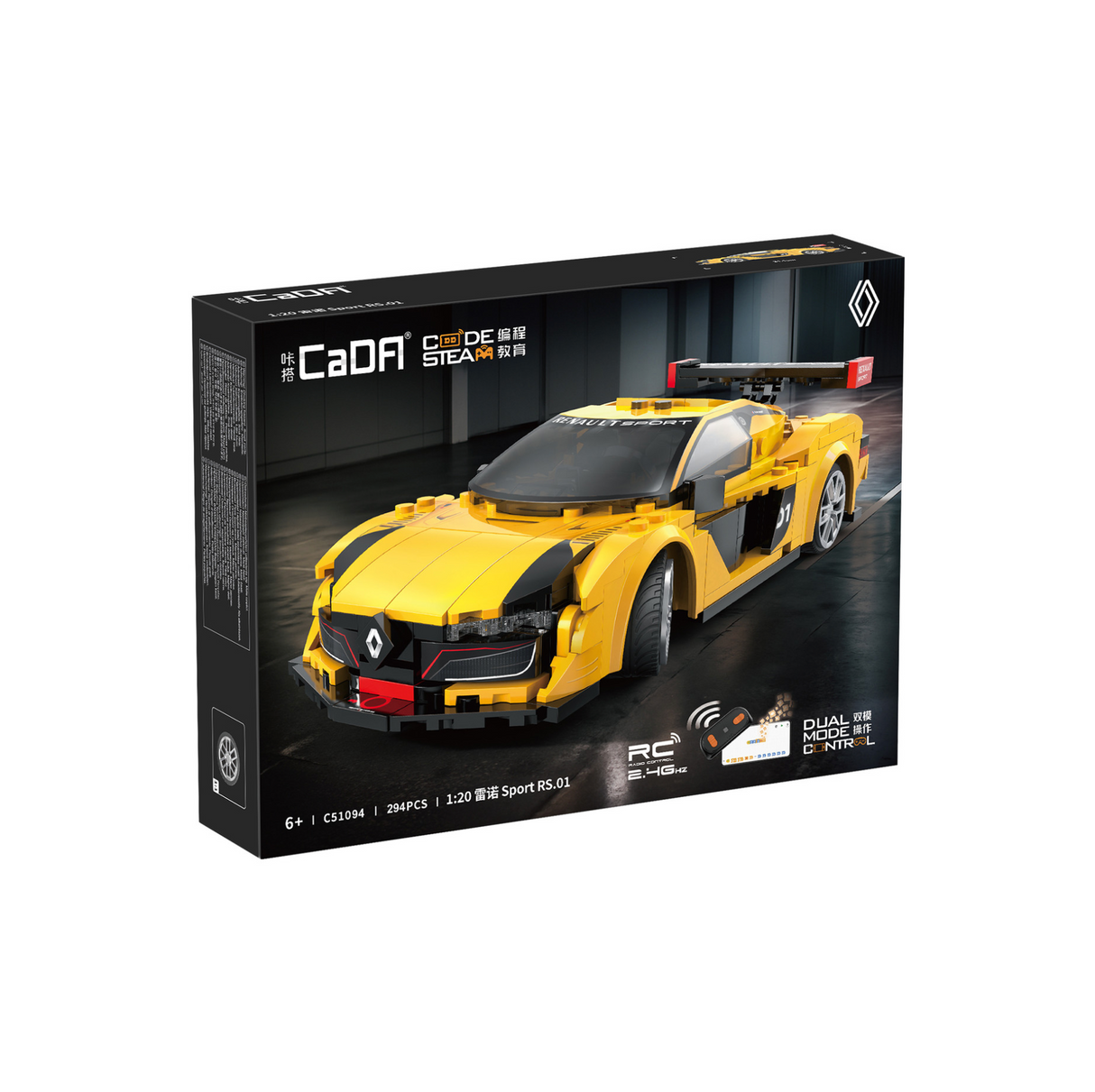 CaDA Renault Sport RS.01 1:20 294 Pieces Brick Model Kit - RC Control - C51094W