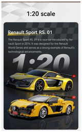 CaDA Renault Sport RS.01 1:20 294 Pieces Brick Model Kit - RC Control - C51094W