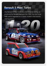 CaDA Renault 5 Maxi Turbo 1:20 282 Pieces Brick Model Kit - RC Control - C51095W