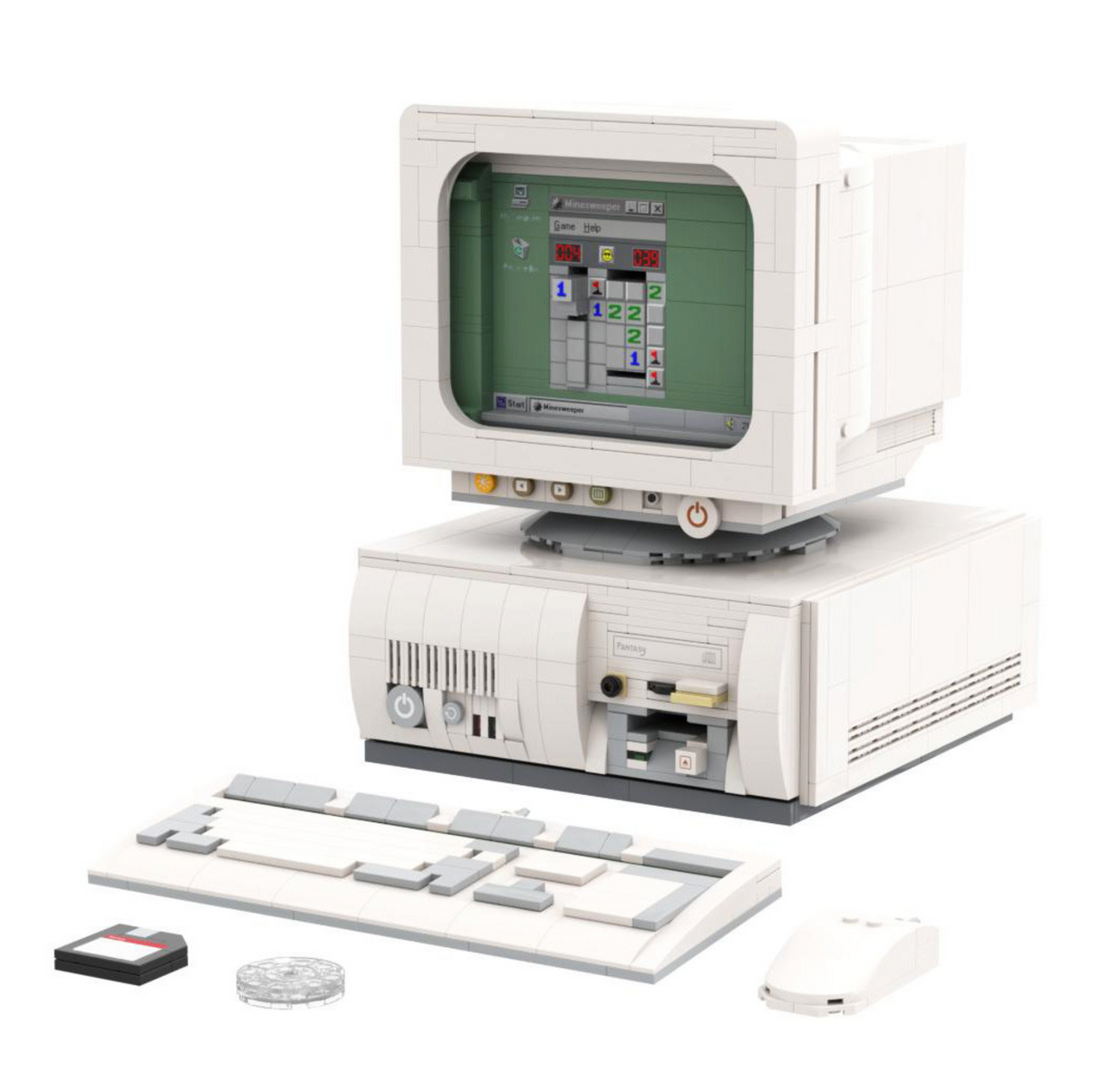 Pantasy Retro 90's Desktop PC - IBM PC330 - 1634 pcs Brick Model Kit 85005