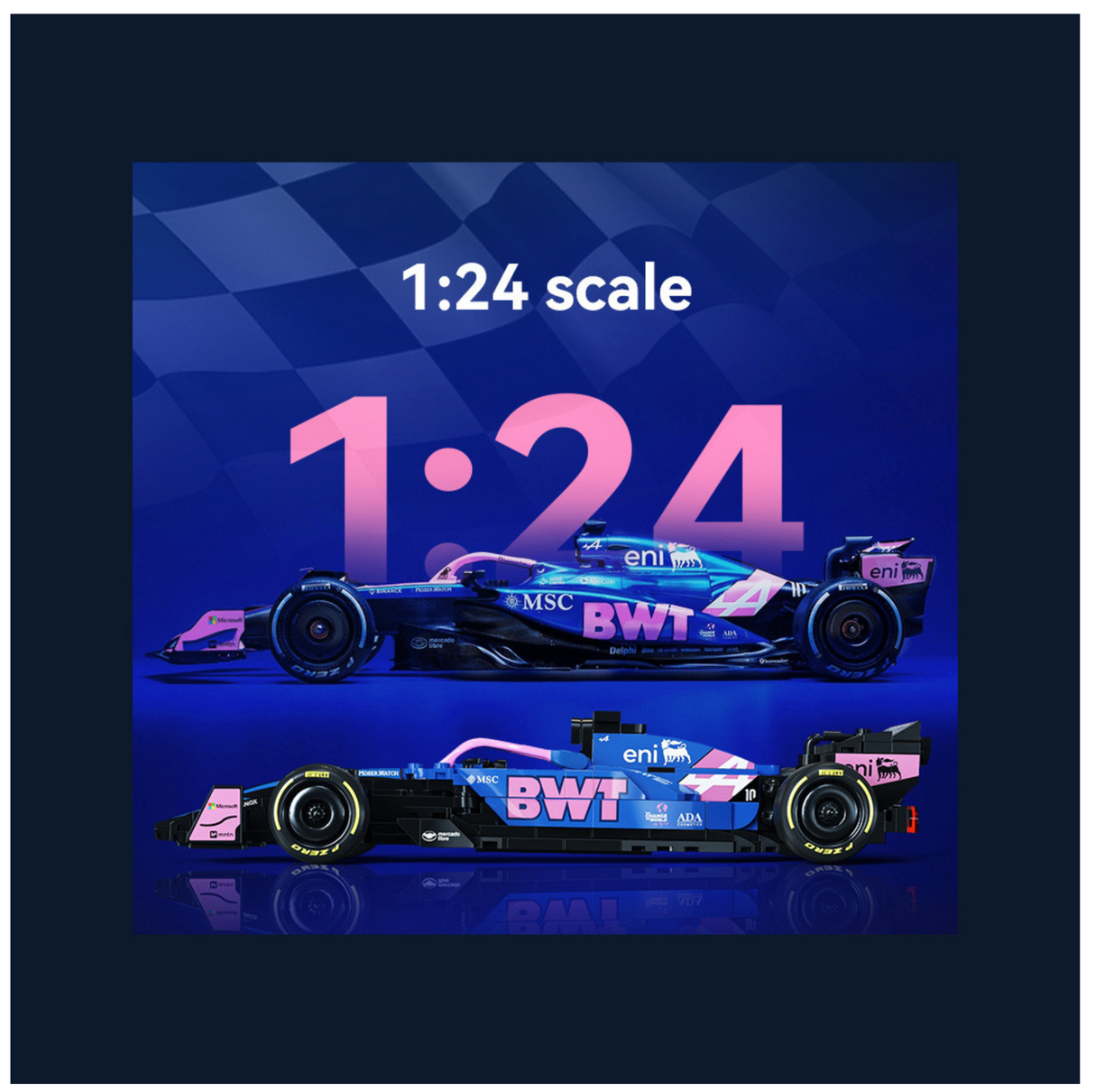 CaDA BWT Alpine F1 Team A525 1:24 300 Pieces Brick Model Kit C55024W