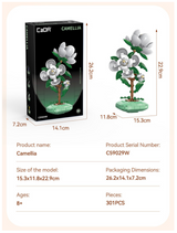 CaDA Camellia Building Block Planter 301 pcs Brick Model Kit C59029W
