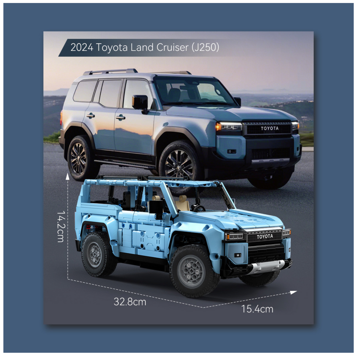 CaDA Toyota Land Cruiser J250 Prado 1:14 586 Pieces Brick Model Kit - RC Control - C51209W