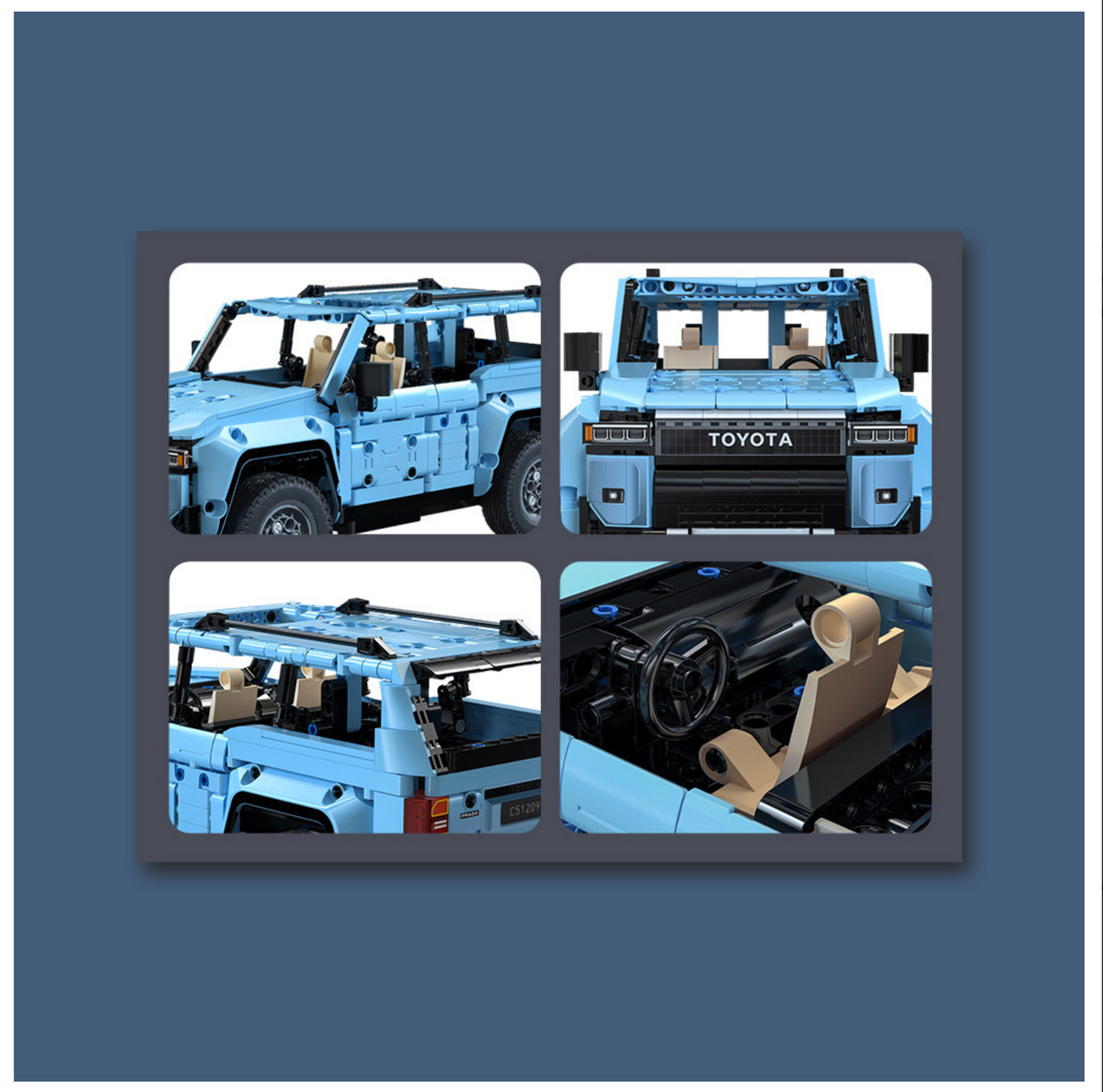 CaDA Toyota Land Cruiser J250 Prado 1:14 586 Pieces Brick Model Kit - RC Control - C51209W