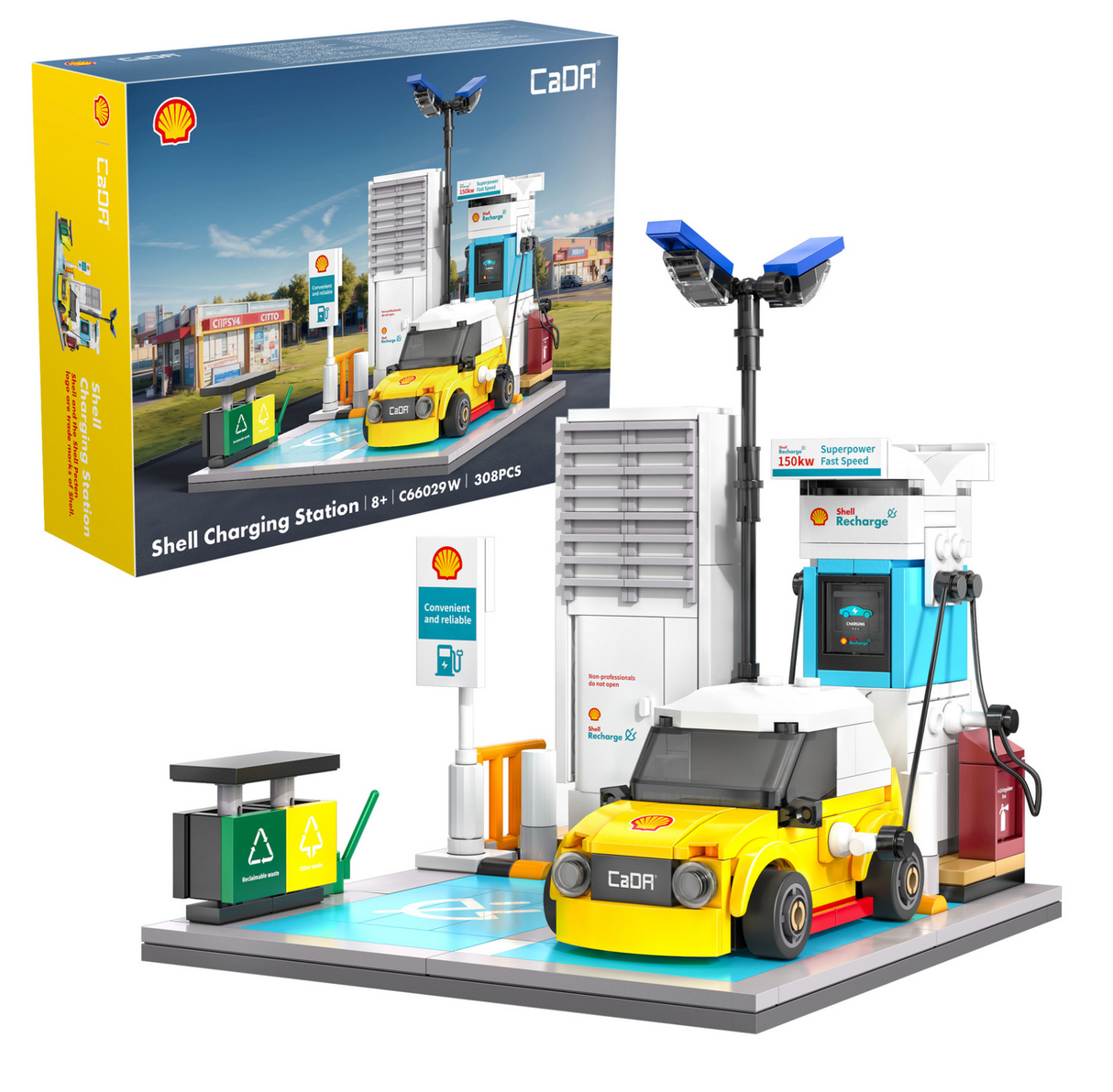CaDA Shell Charging Station 305 Pieces Brick Model Kit C66029W