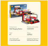 CaDA Shell Pit Stop Staging Station 237 Pieces Brick Model Kit C66035W