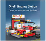 CaDA Shell Pit Stop Staging Station 237 Pieces Brick Model Kit C66035W