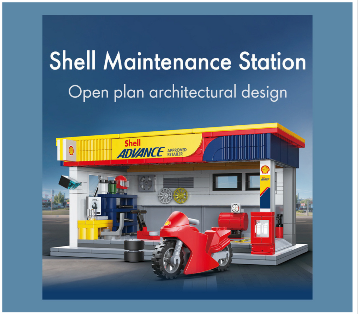 CaDA Shell Maintenance Service Station 330 Pieces Brick Model Kit C66034W