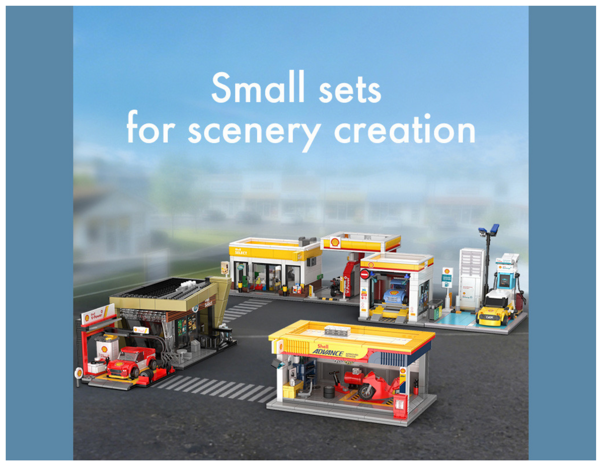 CaDA Shell Maintenance Service Station 330 Pieces Brick Model Kit C66034W