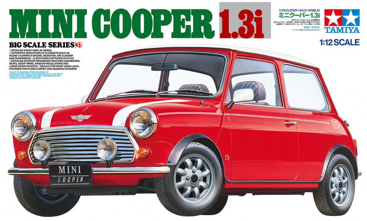 Tamiya Mini Cooper 1.3i 1/12 Model Kit - Item #12031