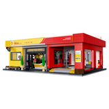 CaDA Shell Service Station with Car 1697 Pieces Brick Model Kit C66025W