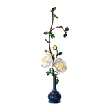 CaDA Artisan Oriental Floral Art: Serene Indigo 324 pcs Brick Model Kit C59033W