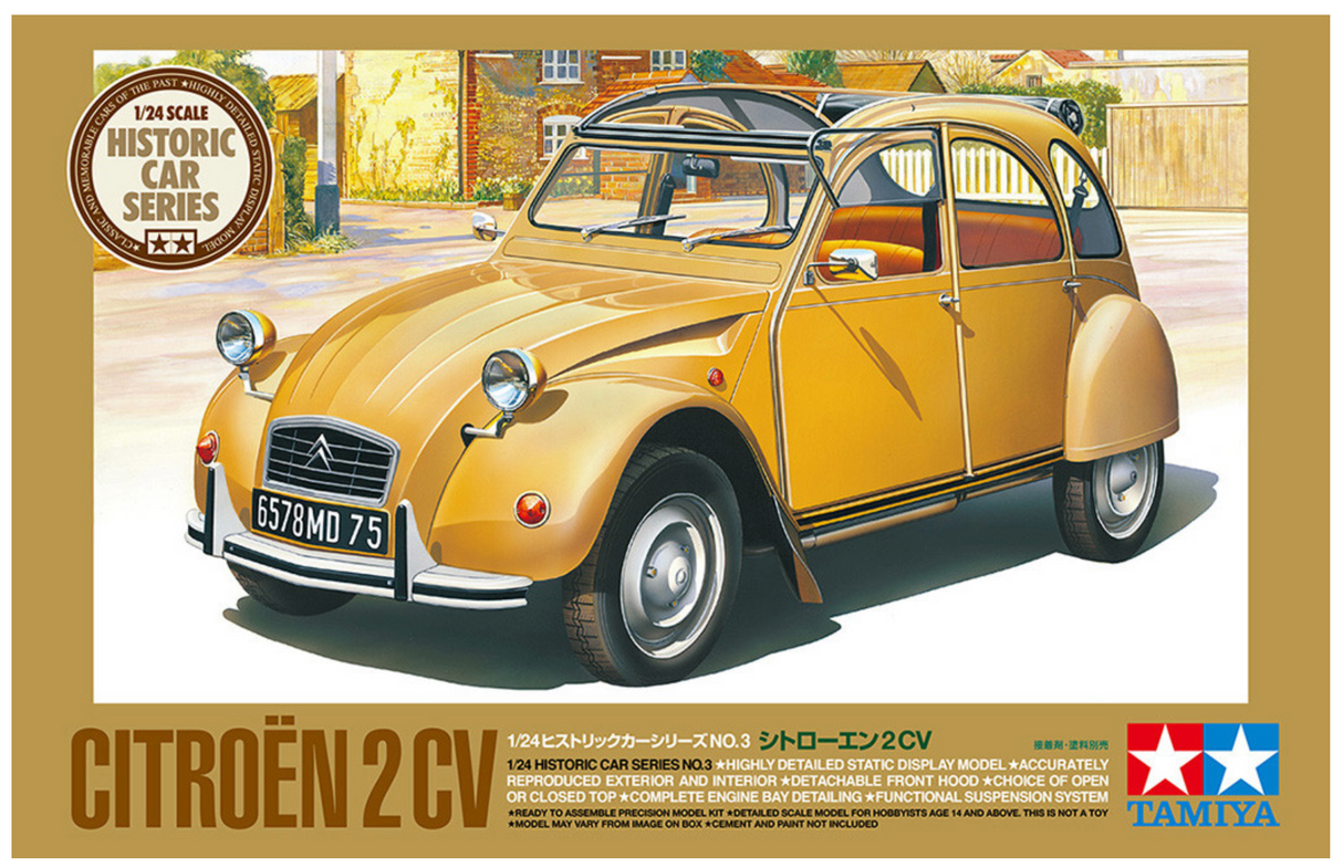 Tamiya Citroën 2CV 1/24 Plastic Model Kit - Item #25415