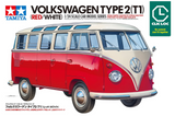 Tamiya Volkswagen Type 2 (T1) Red & White (Clic Loc) 1/24 Plastic Model Kit - Item #28101