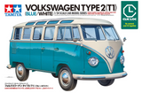 Tamiya Volkswagen Type 2 (T1) Blue & White (Clic Loc) 1/24 Plastic Model Kit - Item #28102