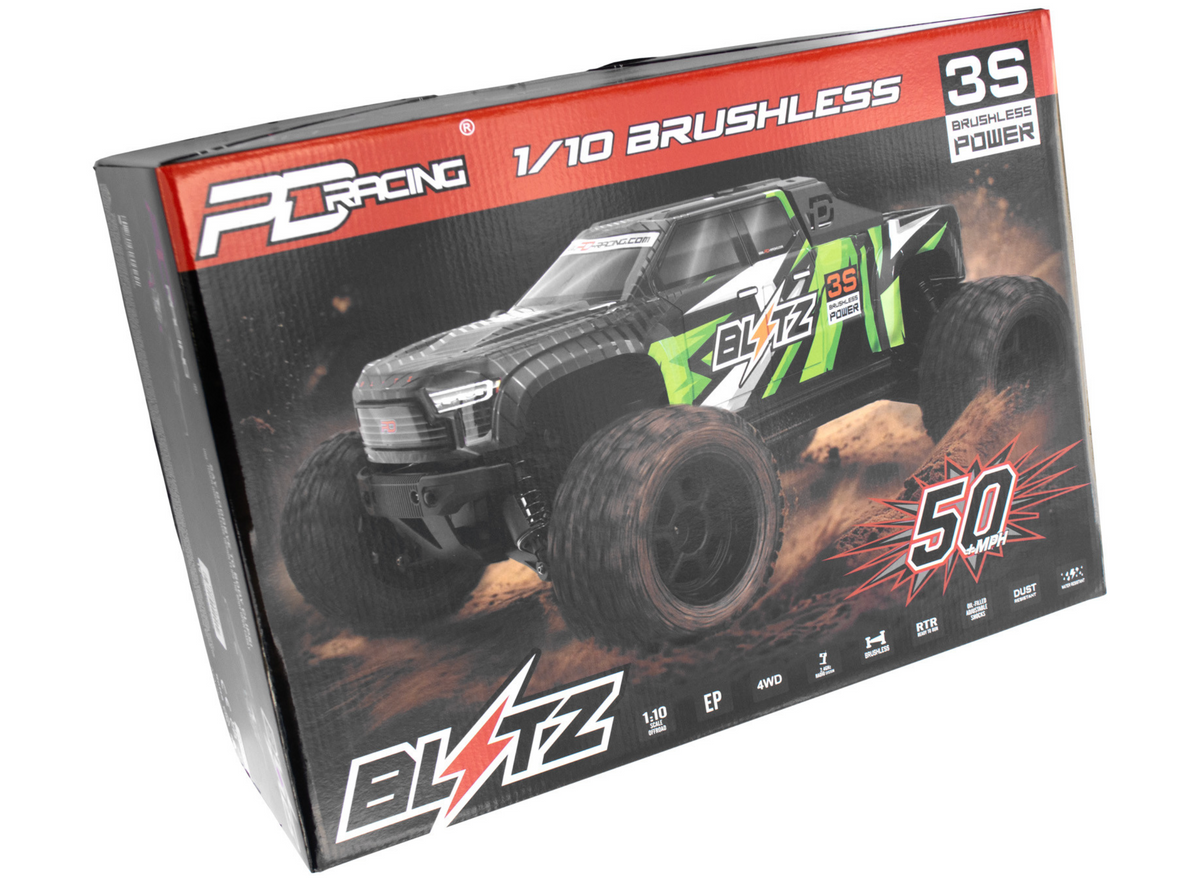 PD Racing Blitz 3S RC RTR Brushless 4WD Truck 1/10 Scale - Item #BS951R-G