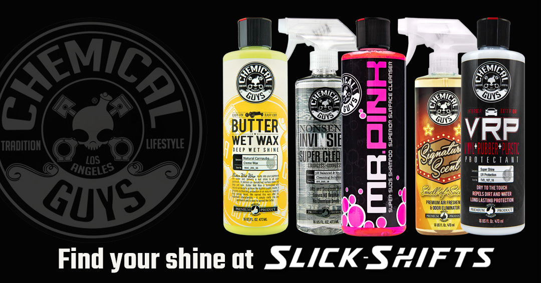 Chemical Guys Detailing Products available at Slick-Shifts. Click to go to the Brand Page.