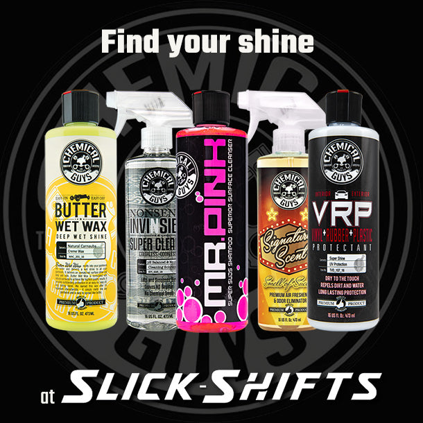 Chemical Guys Detailing Products available at Slick-Shifts. Click to go to the Brand Page.