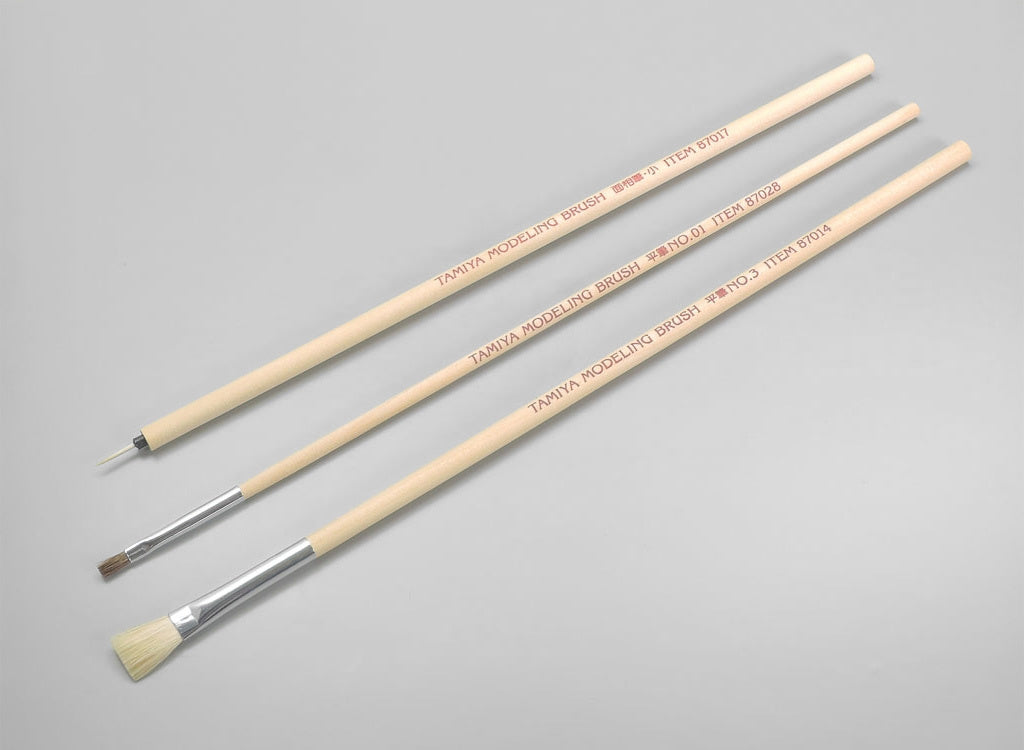 Tamiya Modelling Brush Basic Set - 3 Brushes - Item #87066
