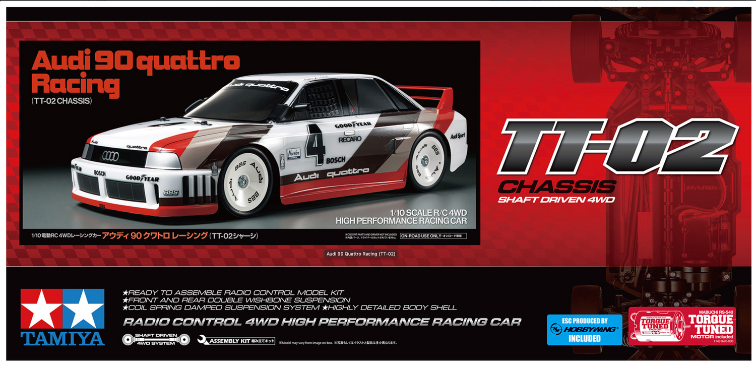 Tamiya RC Audi 90 Quattro Racing - TT-02 - Item #58744
