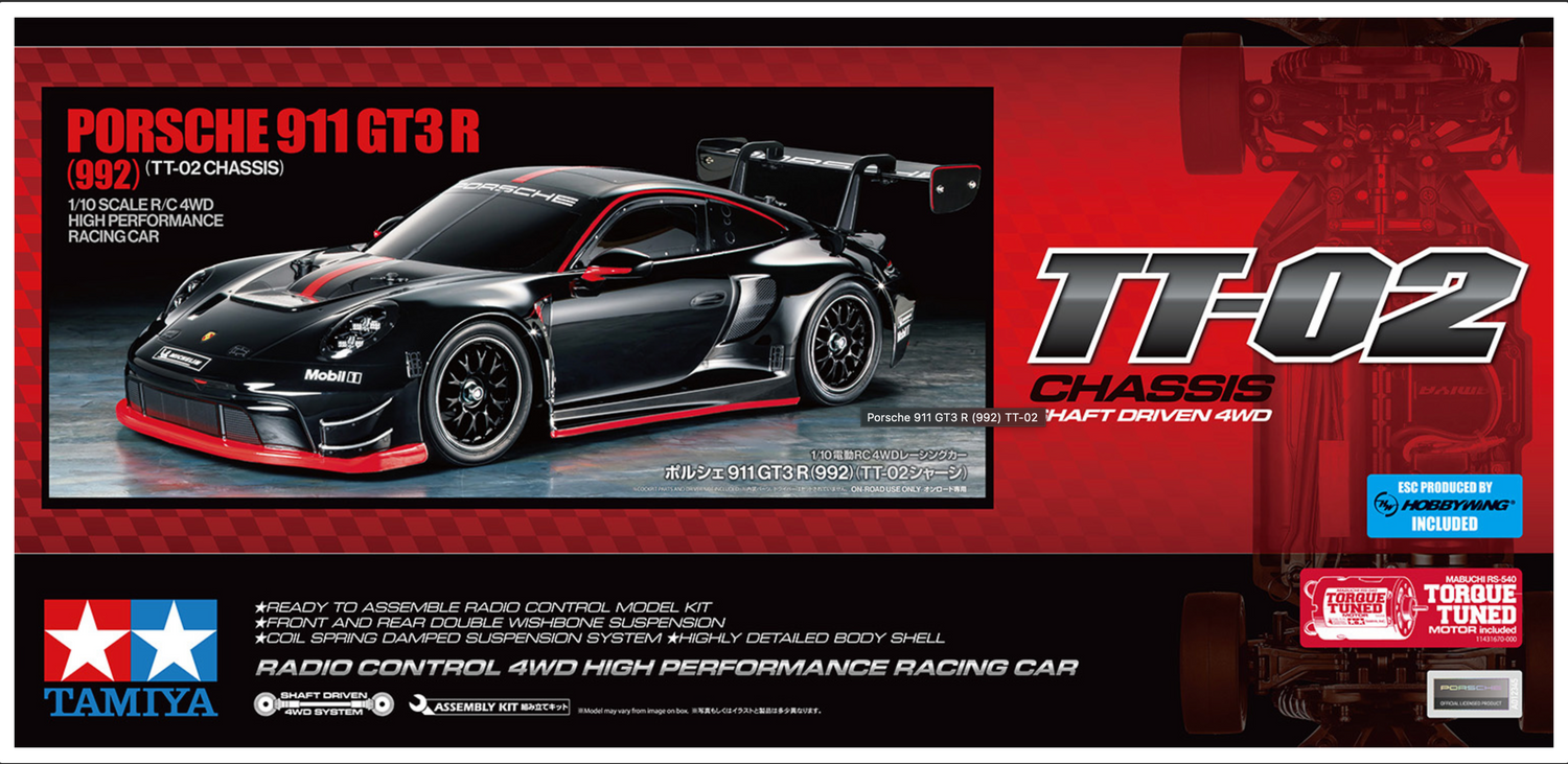 Tamiya RC Porsche 911 GT3 R (992) - TT-02 - Item #58745