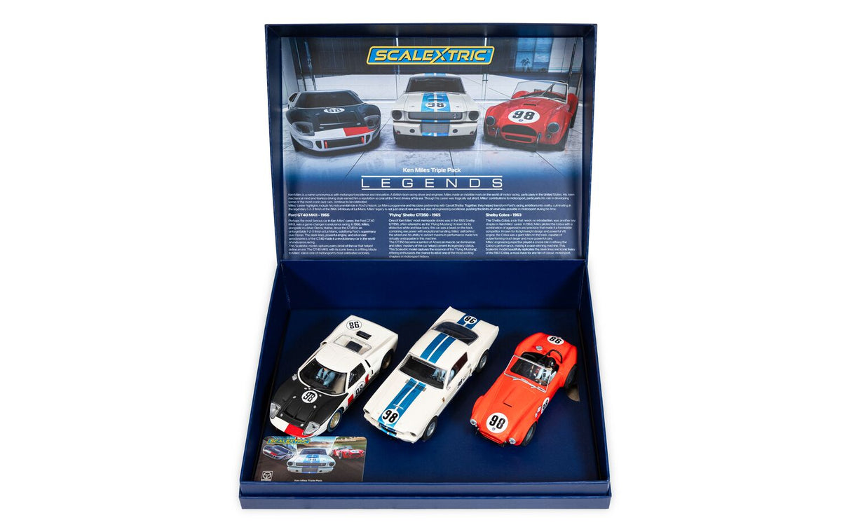 Scalextric Ken Miles - Triple Car Pack Ford / Shelby C4619A