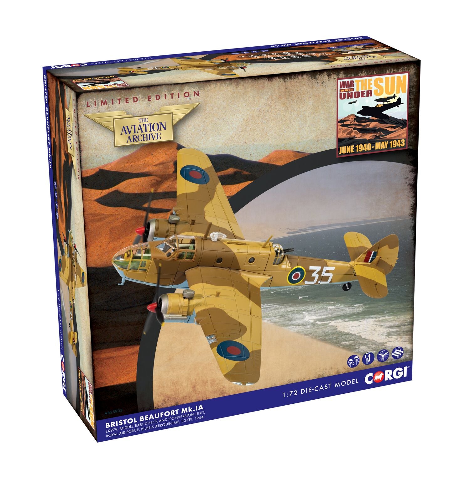 Corgi Bristol Beaufort MkIa ‘35’ - Middle East Check and Conversion Unit AA28903