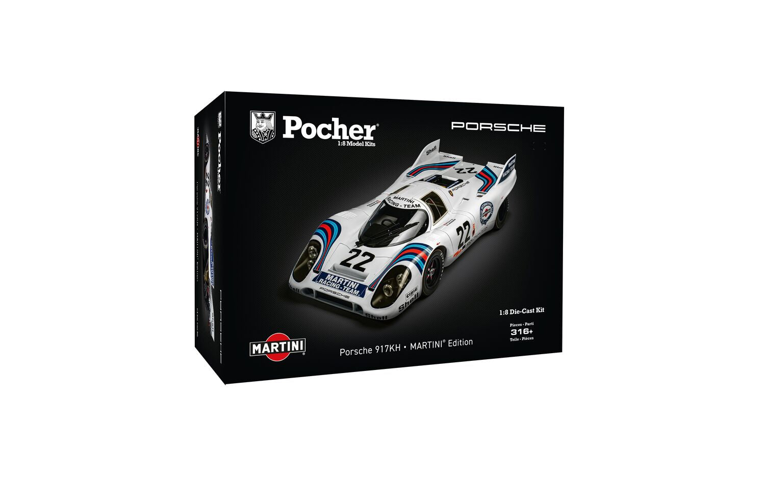 Pocher Porsche 917KH MARTINI Edition and Display Case Bundle - BUNDLEP06