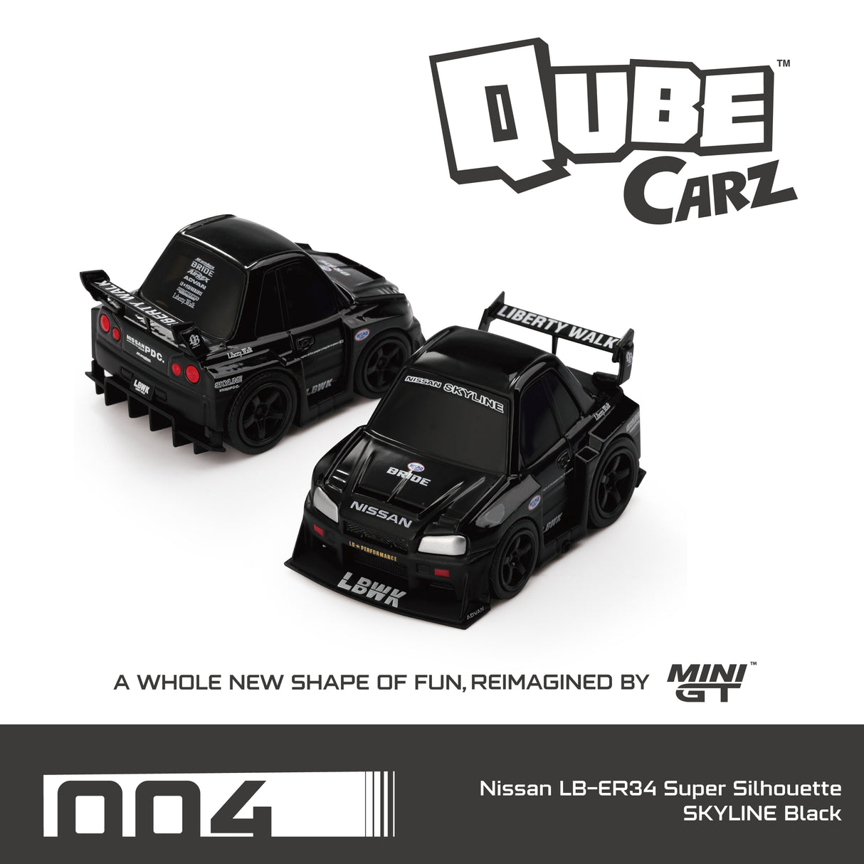 Mini GT QubeCarz Complete Box of 6 Cars - Factory Sealed - 1:64 - QZ001PACK6