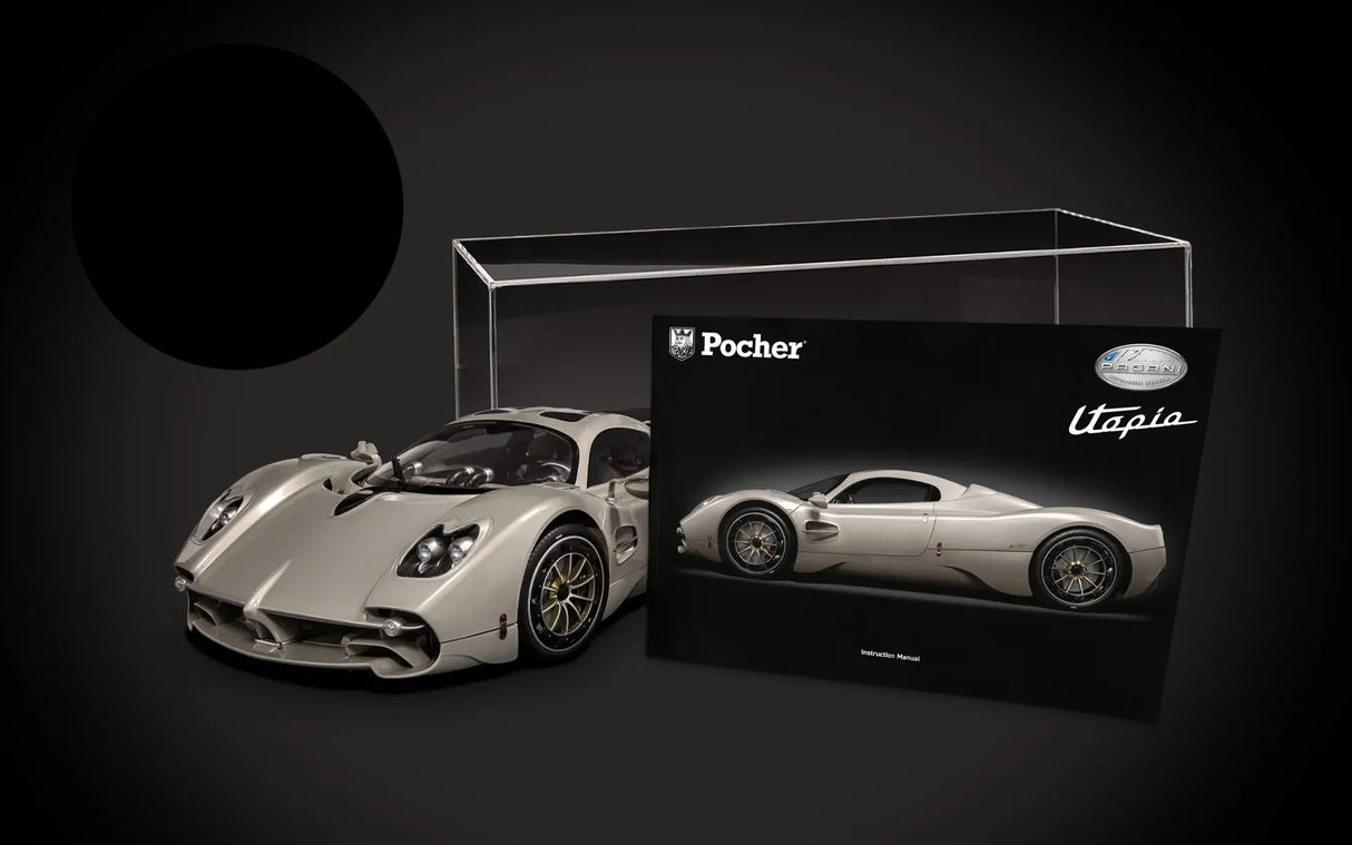 Pocher Pagani Utopia Coupé, Display Case & Instruction Manual Bundle - BUNDLEP04
