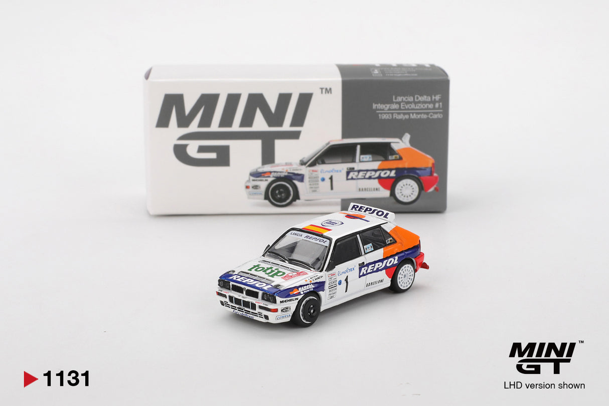 Mini GT Lancia Delta HF Integrale Evoluzione #1 1993 Rallye Monte-Carlo LHD 1:64 - MGT01131-L