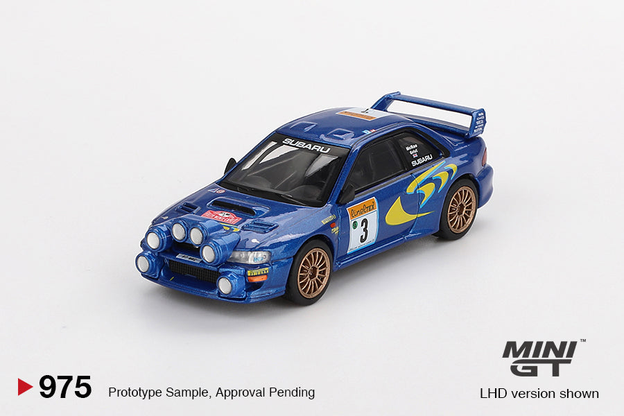Mini GT Subaru Impreza WRC98 1998 Rally Monte-Carlo 3rd Place #3 LHD - MGT00975-L