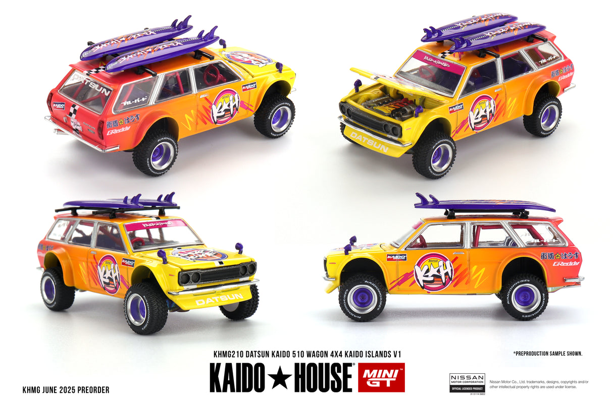 Mini GT Kaido House Datsun Kaido 510 Wagon 4x4 Kaido Islands V1 1:64 - KHMG210