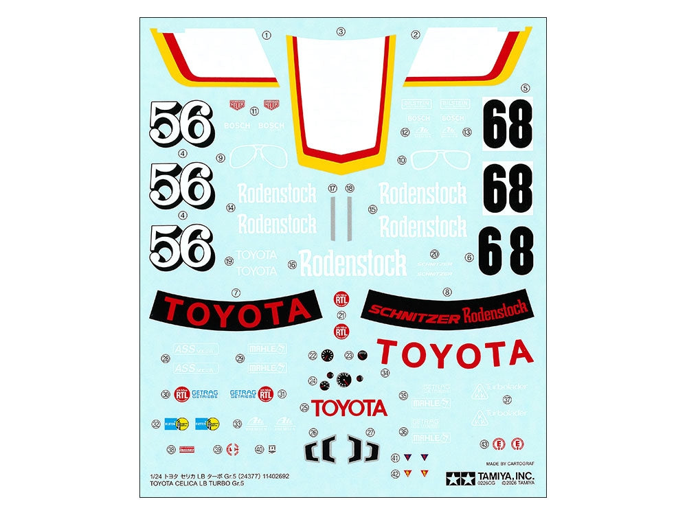 Tamiya Toyota Celica LB Turbo Gr.5 1/24 Model Kit - Item #24377