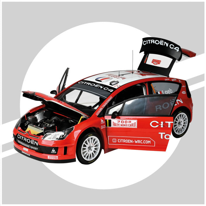 IXO Collections Citroën C4 WRC 2008 Red 1:8 Scale Metal and Plastic Full Kit IXC.CC4.FK