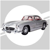 IXO Collections Mercedes 300 SL Silver 1:8 Scale Metal and Plastic Full Kit IXC.MBC.FK