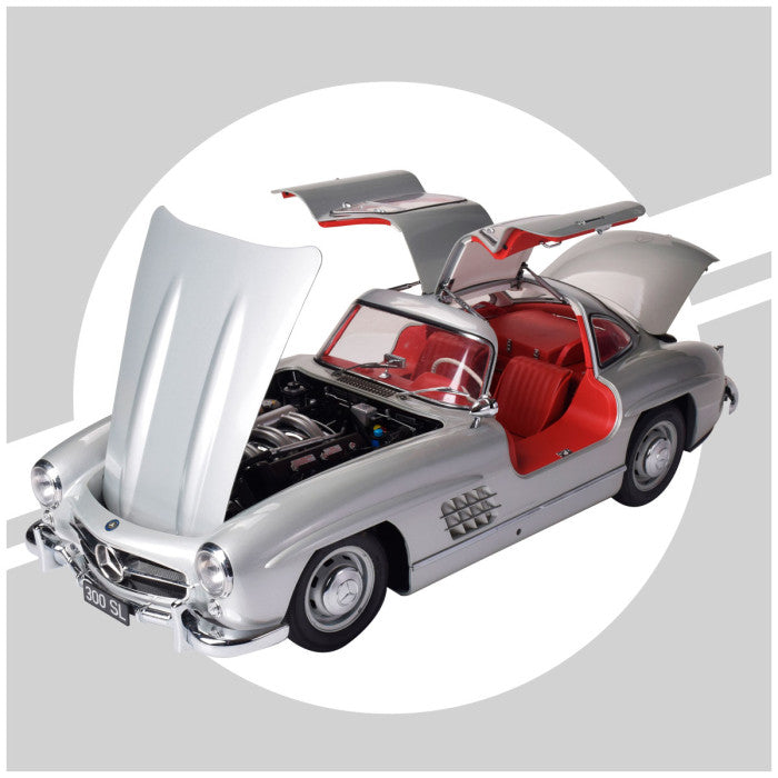 IXO Collections Full Kit Mercedes 300 SL Silver 1:8 Scale Metal Kit IXC.MBC.FK